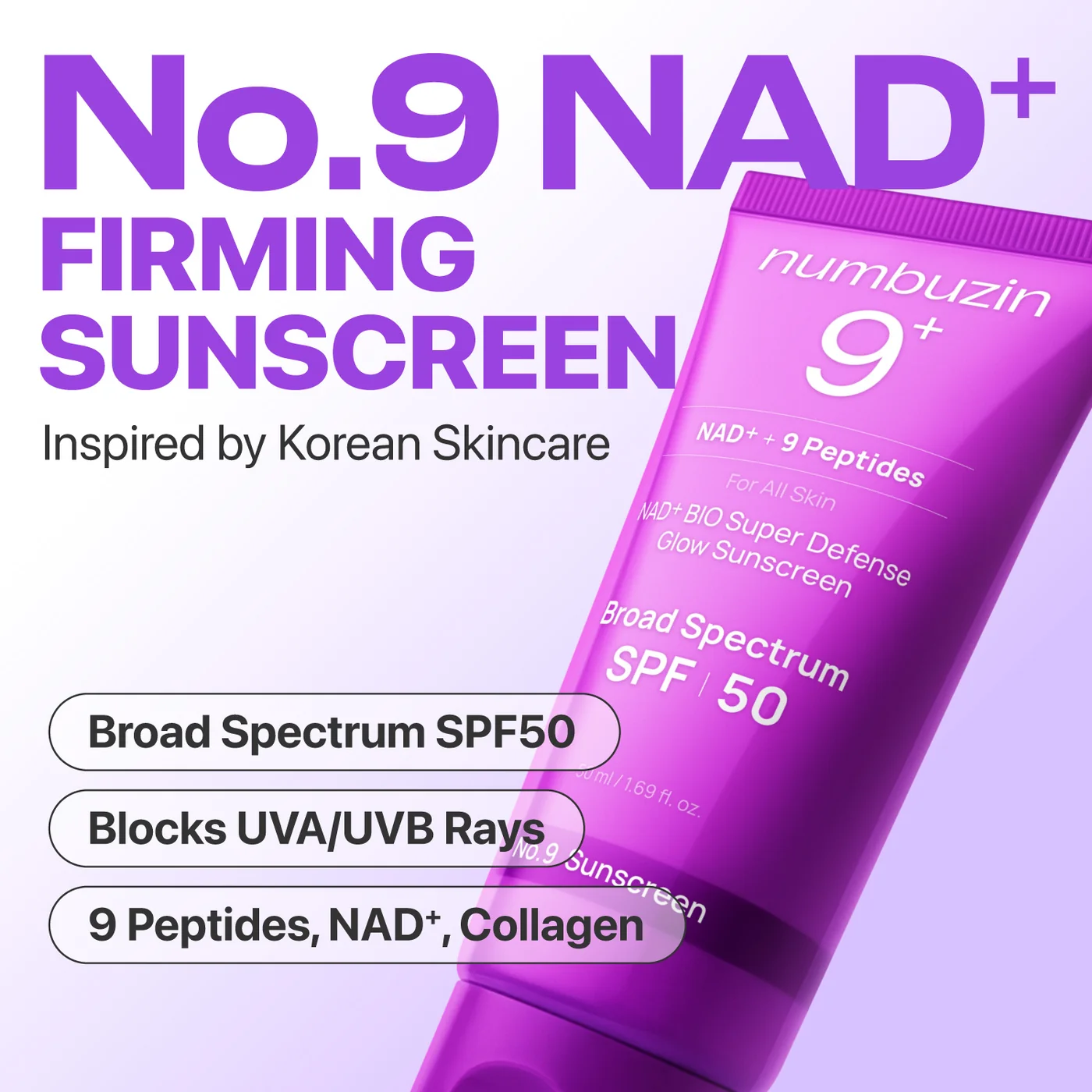 numbuzin no.9 nad+ peptides dewy sun essence spf 50+ 7 numbuzin no.9 nad+ peptides dewy sun essence spf 50+ 7