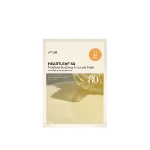 ACCUEIL Anua – Heartleaf 80 Moisture Soothing Ampoule Mask – 25 ml (1 masque)